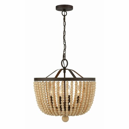 CRYSTORAMA Rylee 4 Light Forged Bronze Chandelier 604-FB